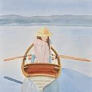 Girl In Rowboat Art Print