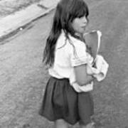 Girl Returns Home From School, 1971 Art Print