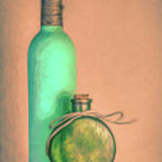 Glass Bottle Composition Art Print