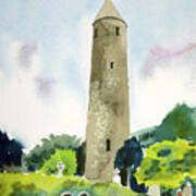 Glendalough Tower Art Print