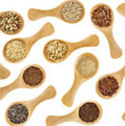 Gluten Free Grains And Seeds  - Spoon Abstract Art Print