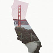 Golden Gate Bridge California- Art By Linda Woods Art Print