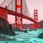 Golden Gate Bridge - Panorama Art Print