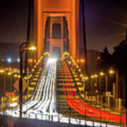 Golden Gate Traffic Art Print