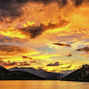 Golden Glow At Summit Cove Pano Art Print