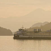 Golden Hour Ferry Ride Art Print