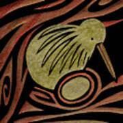 Golden Kiwi Art Print