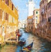 Gondola E Campanile Art Print