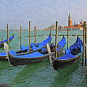 Venice - Gondolas Art Print