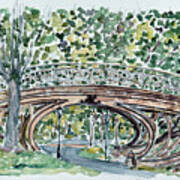 Gothic Bridge, Central Park Art Print