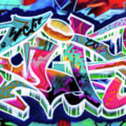 Urban Graffiti Art Abstract 1, North 11th Street, San Jose 1990 Art Print
