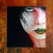 Green Eyed Lady Art Print