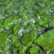 Green Stone Waters Art Print