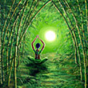 Green Tara In The Hall Of Bamboo Art Print