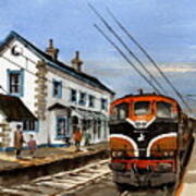 Greystones Railway Station Wicklow Art Print