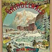 Grindewald Switzerland Travel Poster Art Print