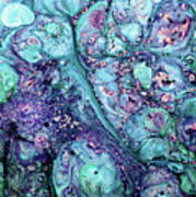 Grunge Sea Coral Abstract Art Print