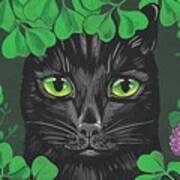 Guinevere The Green Eyed Cat Art Print