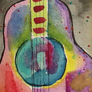Abstract Guitar #2 Art Print