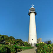 Gulf Coast Lighthouse Seascape Biloxi Ms 3773a Art Print