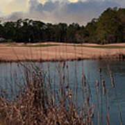 Rivertowne Country Club Winter Golfing Art Print