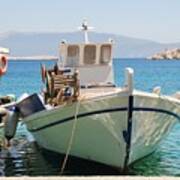 Halki Fishing Boats In Greece Art Print