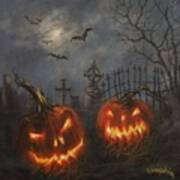 Halloween On Cemetery Hill Art Print