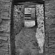 Hallway Of The Ancients - Black And White Art Print