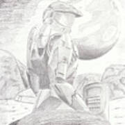 Halo Soldier Art Print