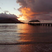 Hanalei Sunset Art Print