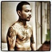 Handsome Man With Tattoos. #thailife Art Print