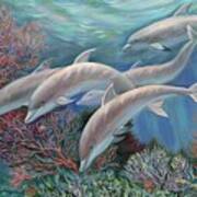Happy Family - Dolphins Are Awesome Art Print