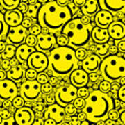 Happy Smiley Faces Art Print