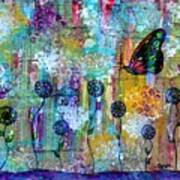 Happy Times Abstract With Butterfly Art Print