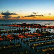 Harbor At Blue Hour Art Print