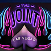 Hard Rock Casino The Joint Pink Blue And Purple Lights Art Print