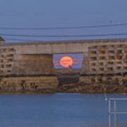 Harvest Moon Over Harpswell Art Print