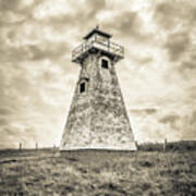 Haunted Old Lighthouse Infrared Art Print