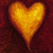 Heart Of Gold 1 Art Print