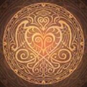 Heart Of Wisdom Mandala Art Print