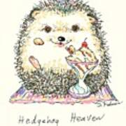 Hedgehog Heaven Art Print