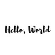 Hello World Art Print