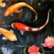 Here's Some Zen For The Day. :) #koi Art Print