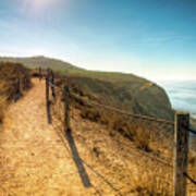 Hiking The Cliff Art Print