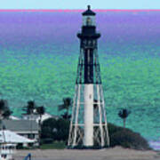 Hillsboro Lighthouse Purple Horizon Art Print