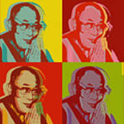 His Holiness The Dalai Lama Of Tibet Art Print