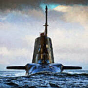 Hms Ambush Submarine 3 Art Print
