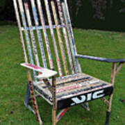 Hockey Stick Chair Art Print