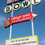 Holiday Bowl Sign Hayward California 2 Art Print
