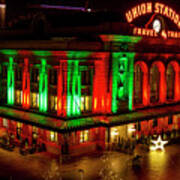 Holiday Lights At Union Station Denver Art Print